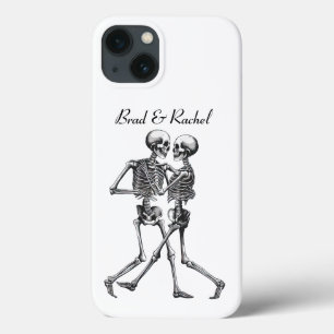 踊りスケルトンパーソナライズされたカップル電話ケース iPhone 13ケース
