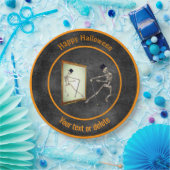 踊りスケルトンパーソナライズされたハロウィーン ペーパープレート (パーティー)