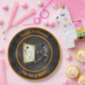 踊りスケルトンパーソナライズされたハロウィーン ペーパープレート (パーティー)