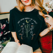 踊りスケルトンブートスクーティングウェスタンハロウィーン Tシャツ