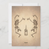 踊りスケルトンヴィンテージハロウィーン招待状 シーズンカード (裏面)