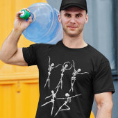 踊りスケルトン不気味なバおもしろいレーリナハロウィーン Tシャツ