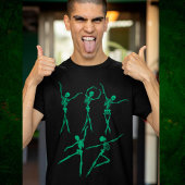 踊りスケルトン不気味な不気味な邪悪なハロウィーン Tシャツ