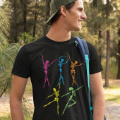 踊りスケルトン不気味な不気味な面白いハロウィーン Tシャツ