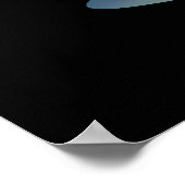 踊りスケルトン不気味ズクラシックブラック ポスター (角)