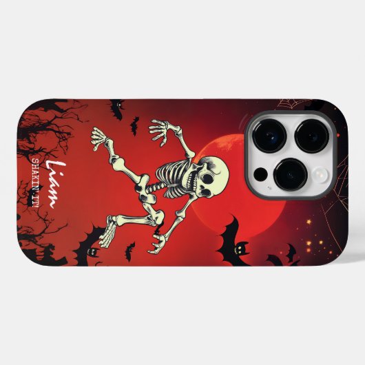 踊りスケルトン不気味-おもしろい全年 Case-Mate iPhoneケース (裏面 (横))