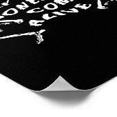 踊りスケルトン乾いた来骨生きバイブル聖句 ポスター (角)