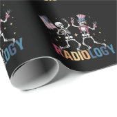 踊りスケルトン放射線学X線テックパトリオティック ラッピングペーパー (ロールコーナー)