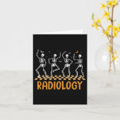 踊りスケルトン放射線技師X線技術Ha カード (黄色い花)