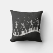 踊りスケルトン鍵盤ミュージック先生Tシャツ クッション (正面)