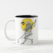踊りスケルトン2トーンマグカップ ツートーンマグカップ (左)