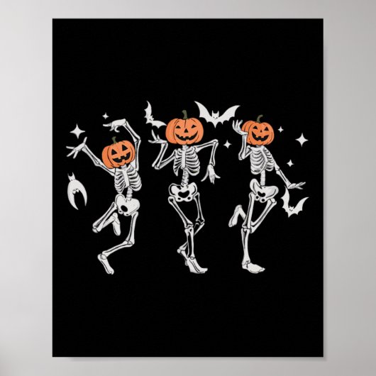 踊りスケルトン – ハロウィーンダンスパーティー ポスター (正面)