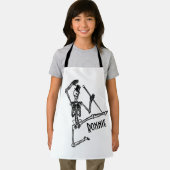 踊りスケルトン(名前あり) エプロン (インサイチュ)