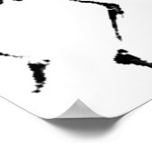 踊りスケルトン(黒い白) ポスター (角)