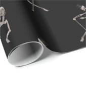 踊りスケルトン(黒) ラッピングペーパー (ロールコーナー)