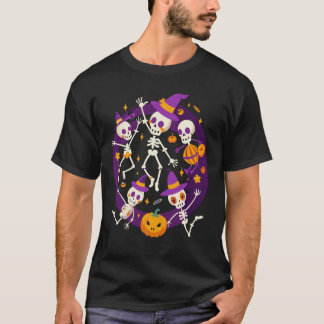 踊りスケルトンHalloween Tシャツ – おもしろいVibe