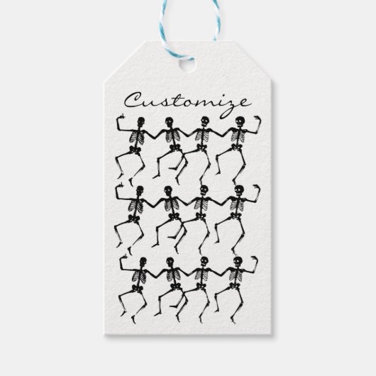 踊りスケルトンHalloween Thunder_Cove ギフトタグ (正面)