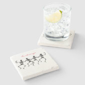 踊りスケルトンHalloween Thunder_Cove ストーンコースター (横)