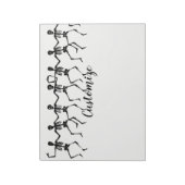 踊りスケルトンHalloween Thunder_Cove ノートパッド (回転)