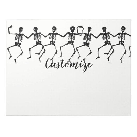 踊りスケルトンHalloween Thunder_Cove ノートパッド (正面)