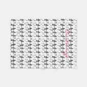 踊りスケルトンHalloween Thunder_Cove フリースブランケット (正面(横))