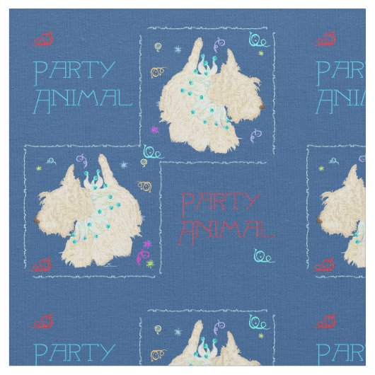 踊りスコティッシュテリア ファブリック (クローズアップ)