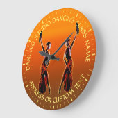 踊りスタジオ踊りクラス先生名 ラージ壁時計 (傾斜)