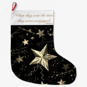踊りスターの夜の大きなクリスマスストッキング ラージクリスマスストッキング (正面)
