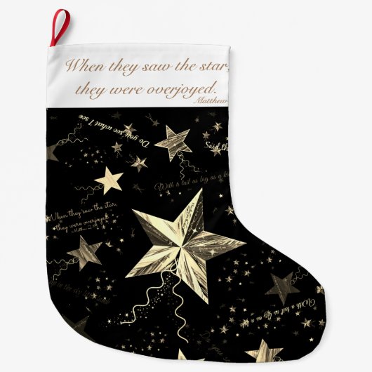 踊りスターの夜の大きなクリスマスストッキング ラージクリスマスストッキング (正面)