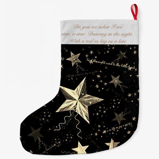 踊りスターの夜の大きなクリスマスストッキング ラージクリスマスストッキング (裏面)