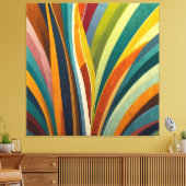 踊りストライプの色 キャンバスプリント (インサイチュ (リビング))