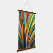 踊りストライプの色 吊り下げ型タペストリー (傾斜あり)