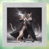 踊りスフィンクス猫の窓にしがみつく ウィンドウサイン (シート3)