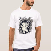 踊りゾウお洒落:マンダラTシャツ Tシャツ (正面)