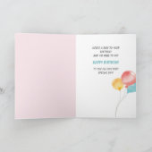 踊りゾウ風船誕生日カード シーズンカード (内部)