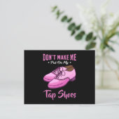 踊りタップシューズクイーンダンサーディスコバレエギフト ポストカード (スタンド正面)