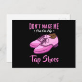 踊りタップシューズクイーンダンサーディスコバレエギフト ポストカード (正面/裏面)