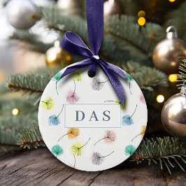 踊りタンデロン |水彩花模様 セラミックオーナメント