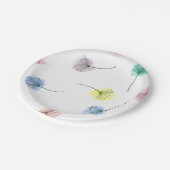 踊りタンデロン |水彩花模様 ペーパープレート (アングル)