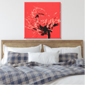 踊りダリア キャンバスプリント (インサイチュ (寝室))