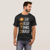踊りダンスインストラクター振付家ダンステアック Tシャツ (正面フル)