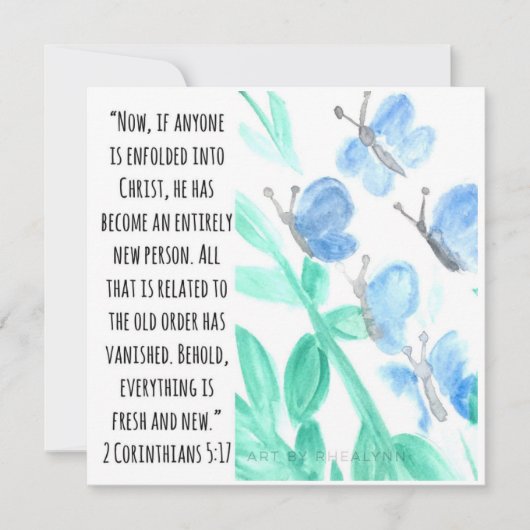 踊りチョウ サンキューカード (正面)