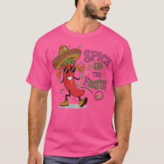 踊りチリペッパーSombrero Maracas Cinco De May Tシャツ