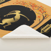 踊りツリー紅葉ココペリ シェルパブランケット (3/4)