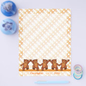 踊りテディベアカスタムスクラップブックページ チラシ (シングル)