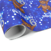 踊りテディベアーズ6誕生日 ラッピングペーパー (ロールコーナー)