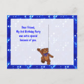 踊りテディベア3rd誕生日パーティーありがとう ポストカード (裏面)