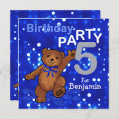 踊りテディベア5thバースデーパーティー 招待状 (正面/裏面)