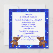 踊りテディベア5thバースデーパーティー 招待状 (裏面)