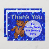踊りテディベア6thバースデーパーティーありがとう ポストカード (正面/裏面)